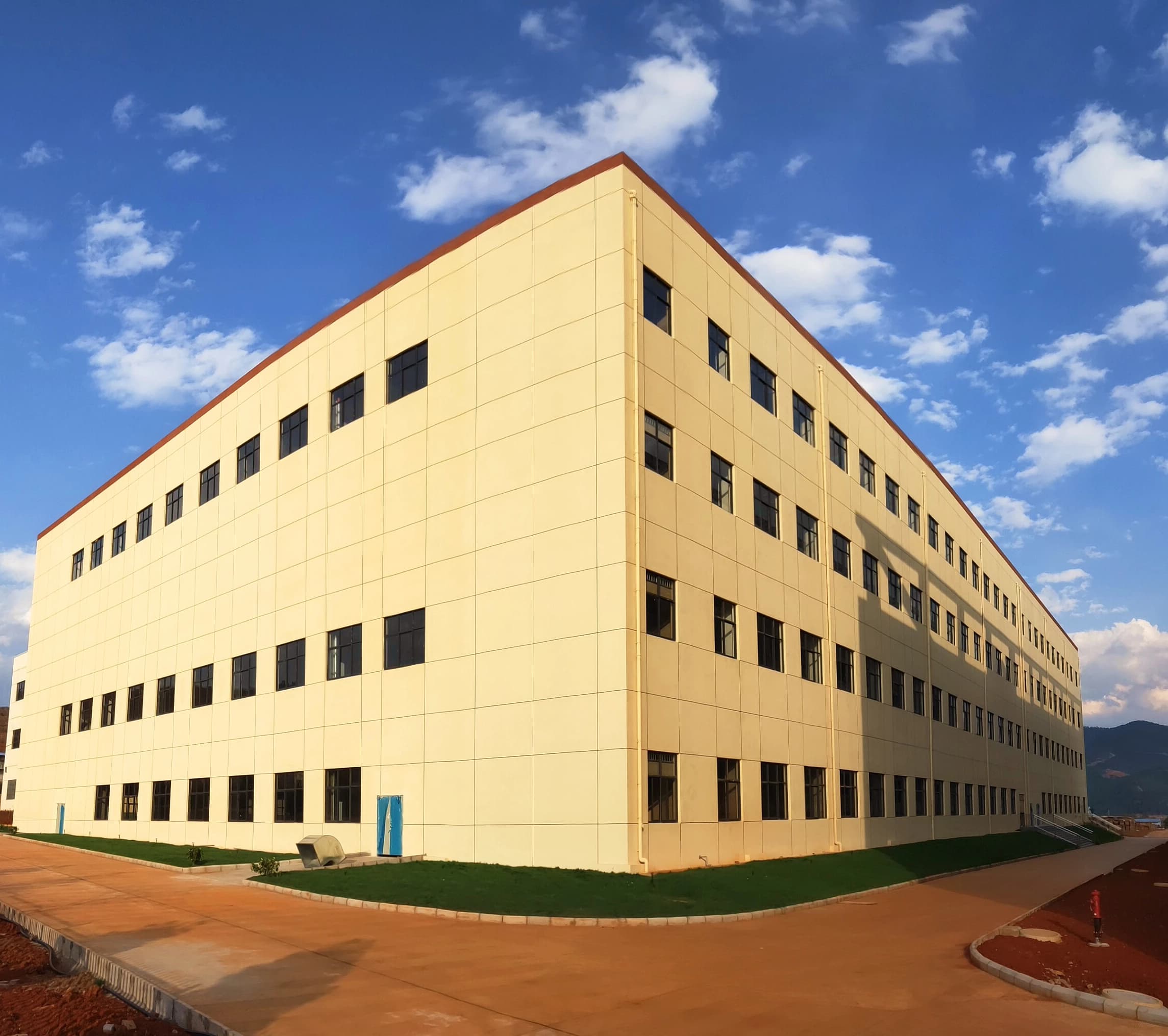Modern processing workshop exterior